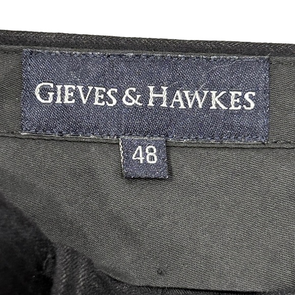 Gieves & Hawkes Luxury Custom Navy Wool/Cashmere Suit Jacket & Pants 48R - Picture 9 of 14